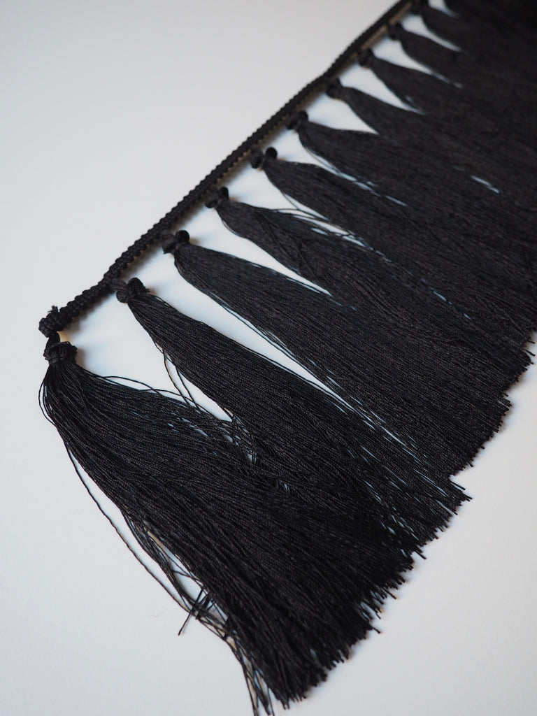 Black Tassel Trim 17cm