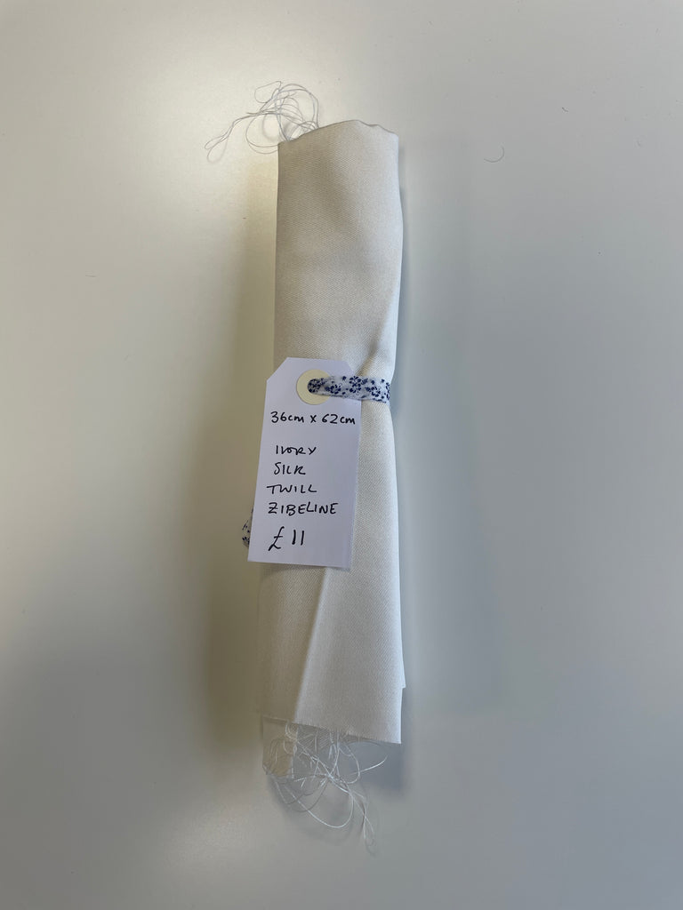 Ivory Silk Zibeline Remnant