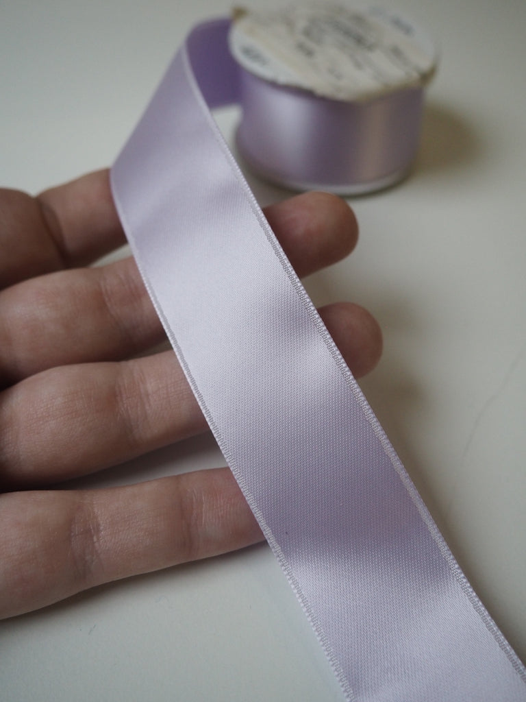 Lilac Double Faced Satin Ribbon 25mm