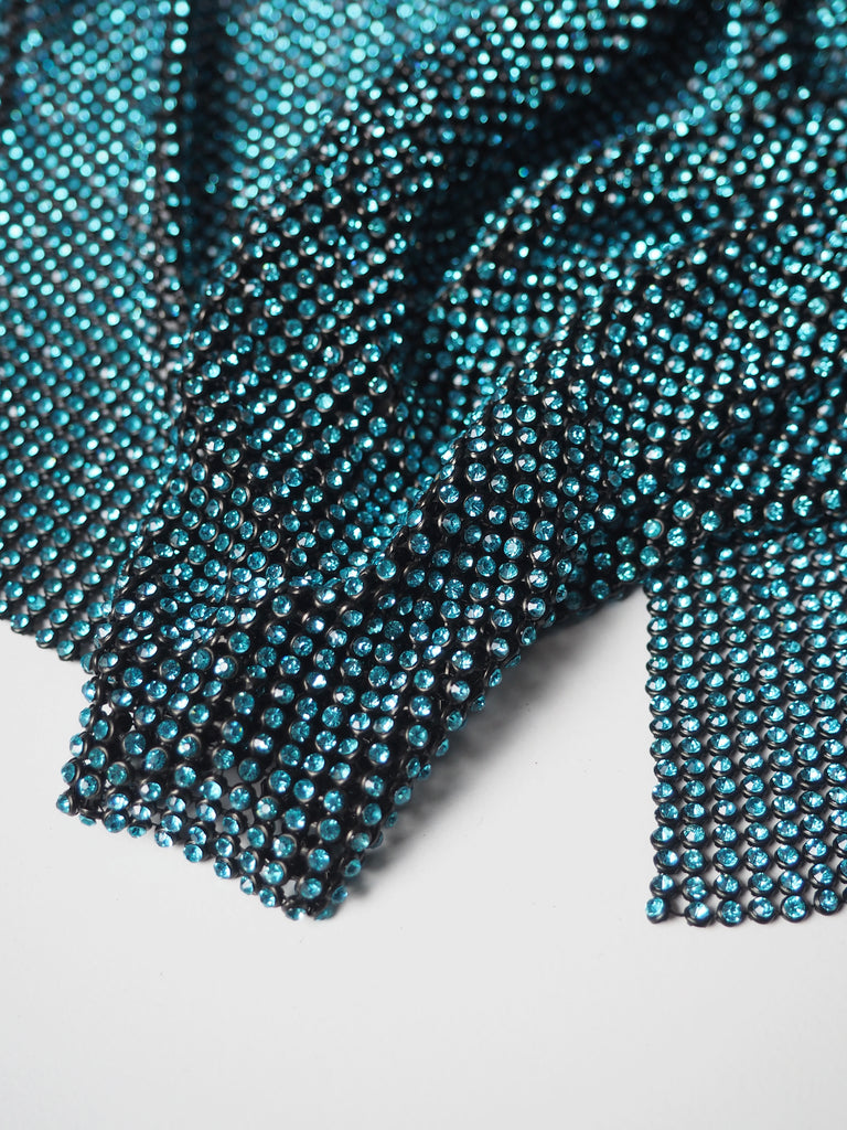 Light Blue Crystal Black Chainmail