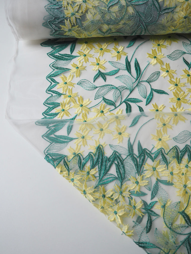 Daffodil Embroidered Tulle