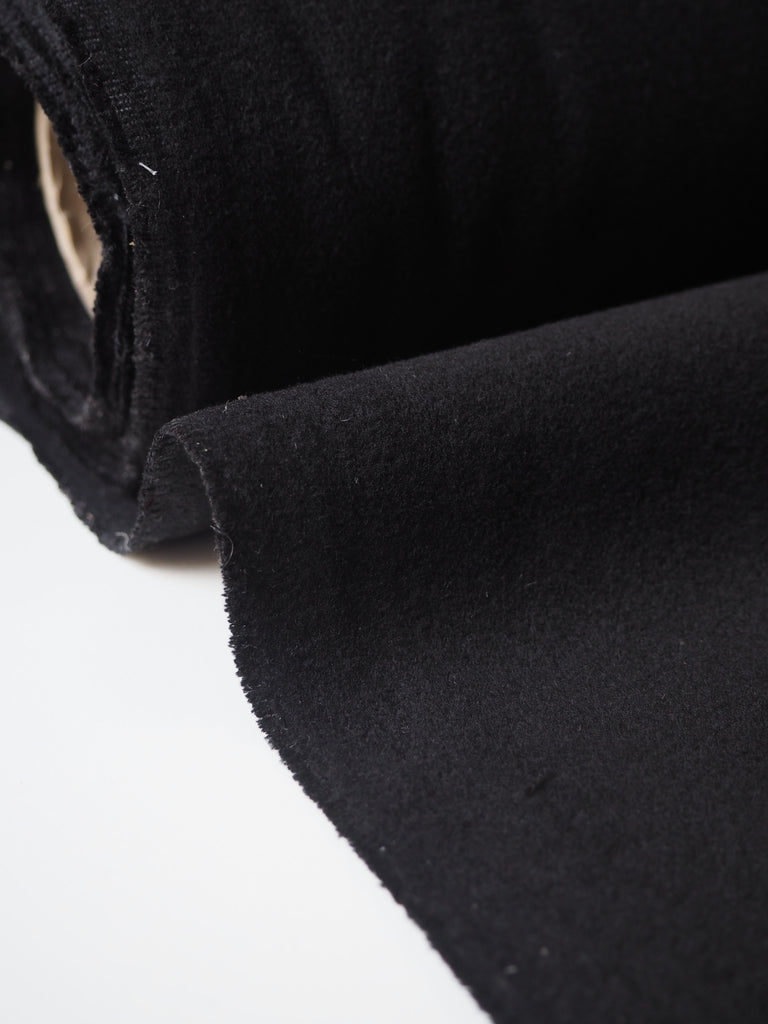 Black Cotton Blend Fleece