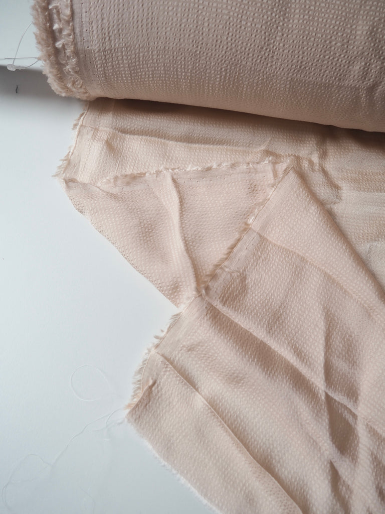 Soft Peach Hammered Viscose Satin