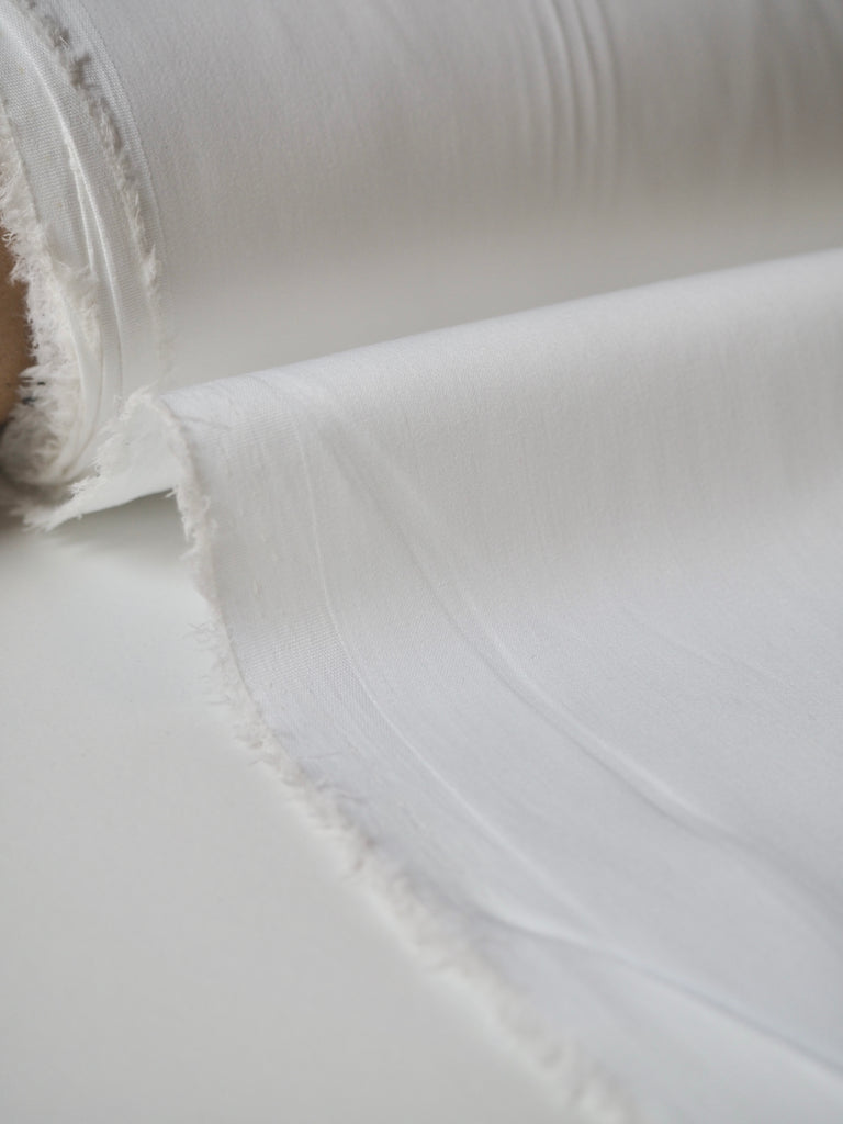 White Stretch Sateen Cotton