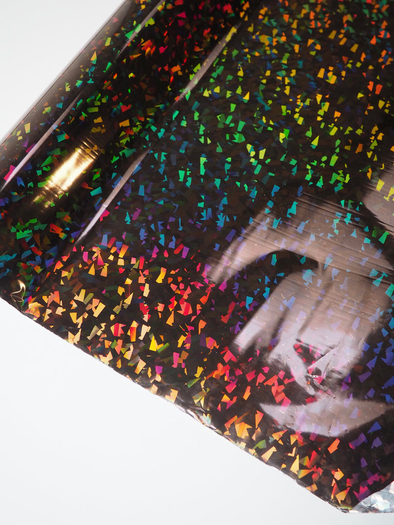 Brown Holographic Confetti Heat Transfer Foil