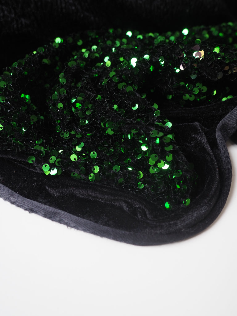 Green Sequin Velour