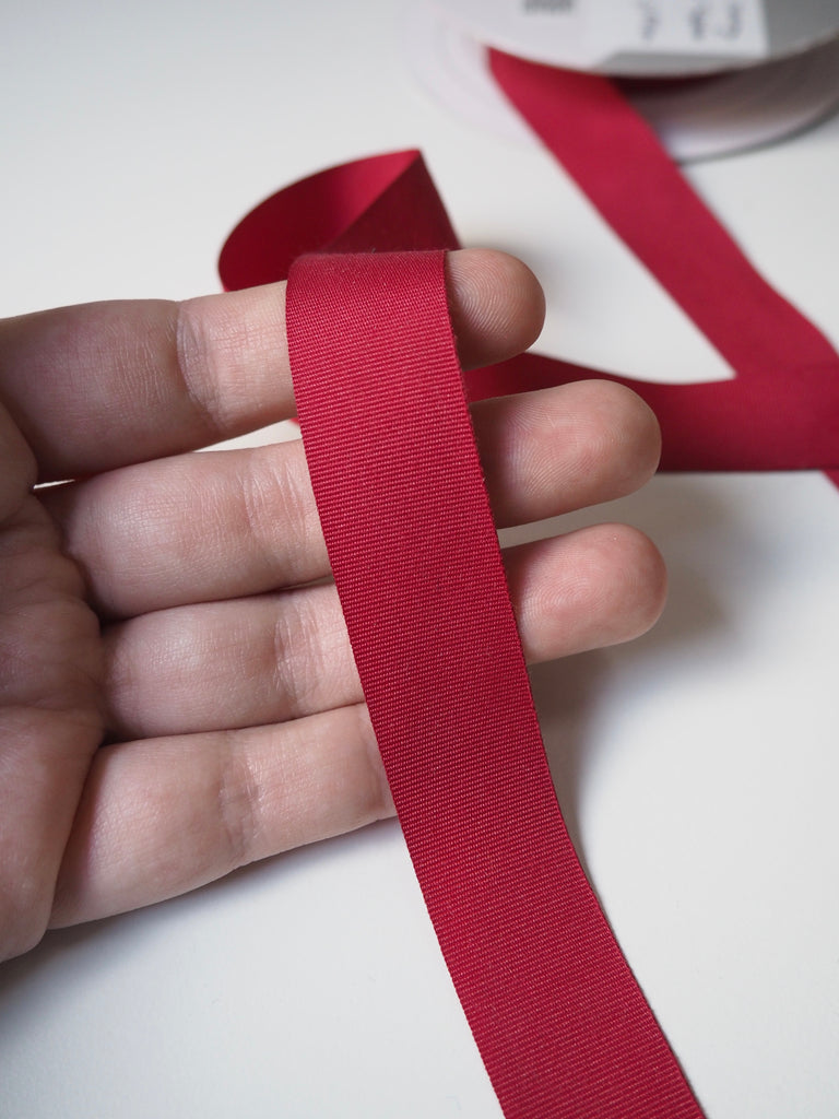 Shindo Cherry Taffeta Grosgrain Ribbon 20mm