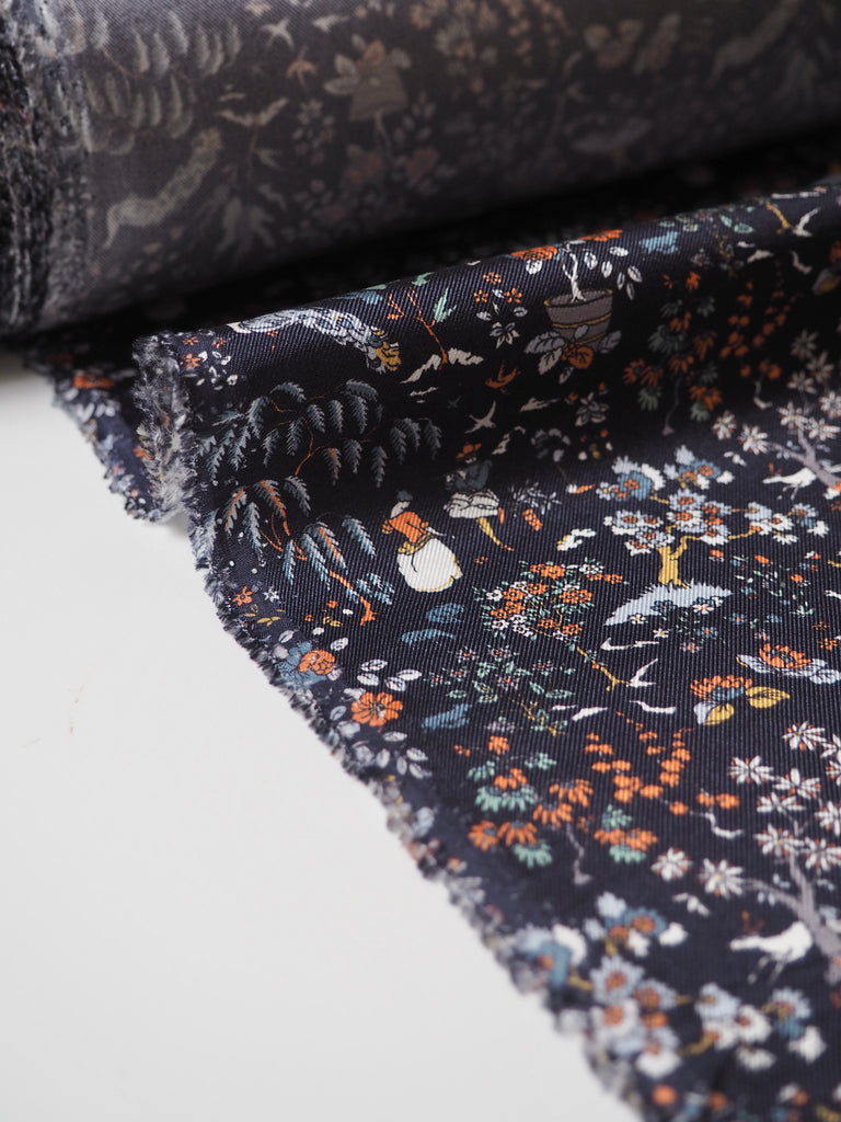 Liberty Navy Liddel Silk Twill