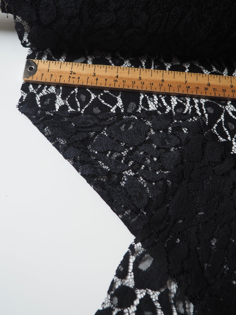 Black Animal Stretch Lace