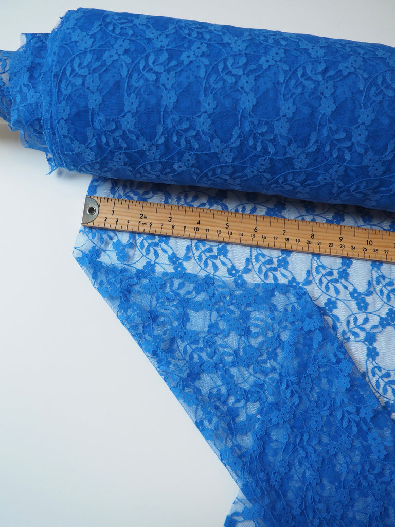 Cobalt Trailing Flower Lace