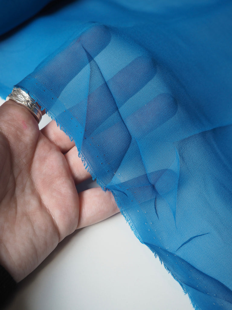 Azure Silk Chiffon