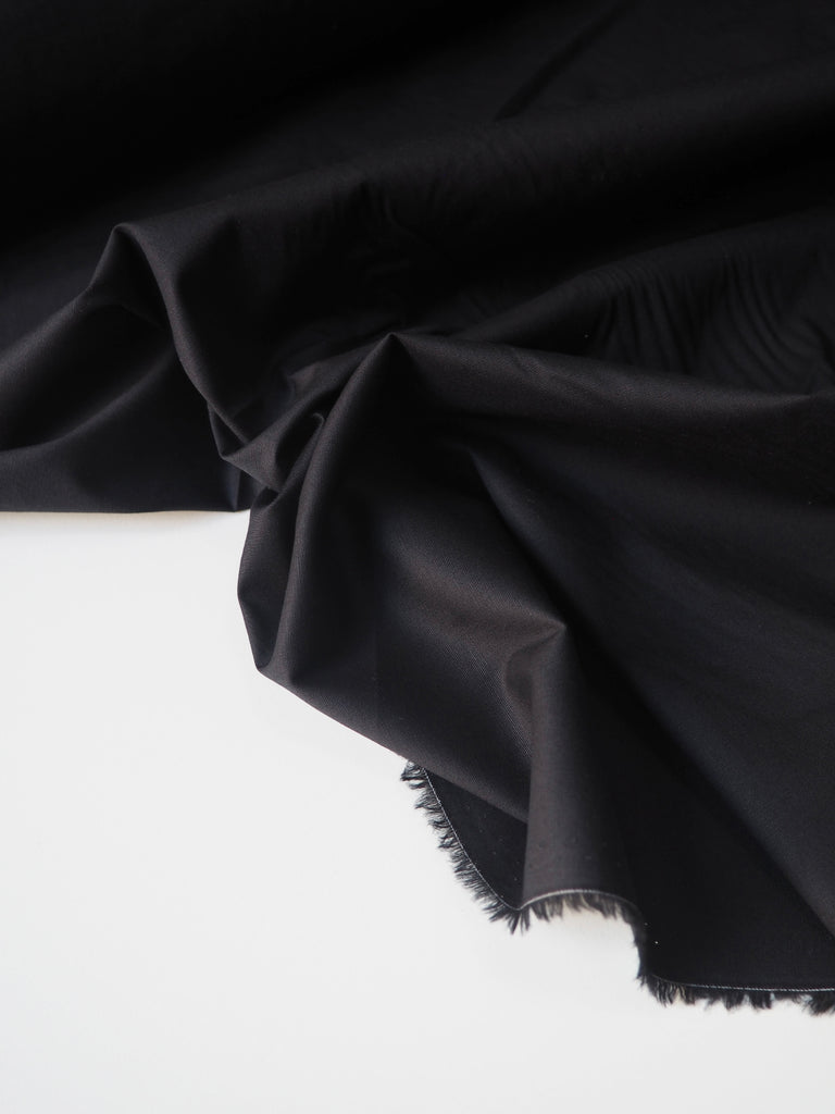 Black Stretch Sateen Cotton