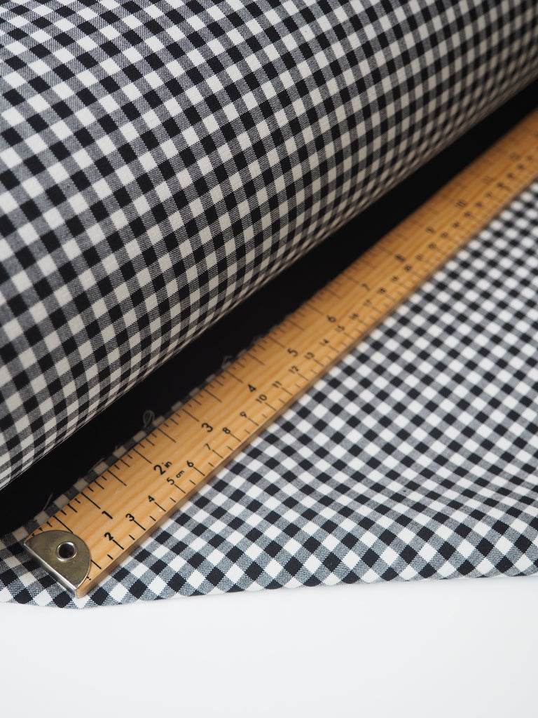 B+W Wool Gingham Bonded Jersey