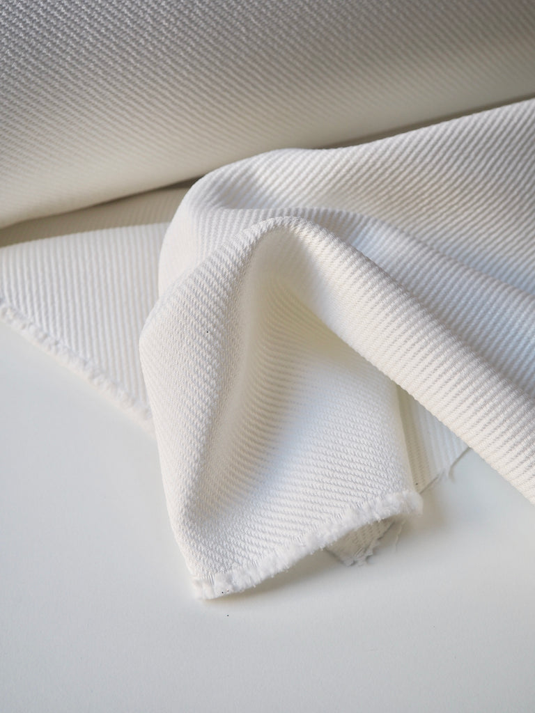 White Sateen Chunky Twill