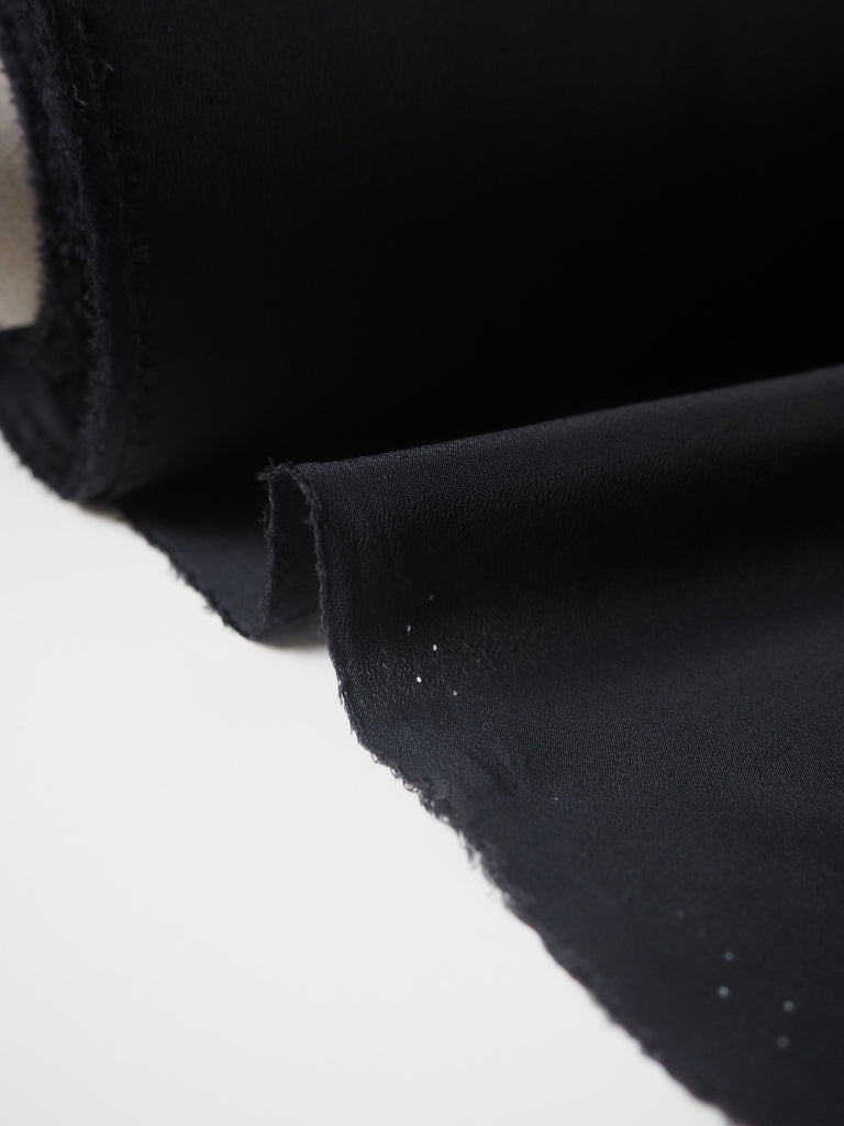 Black Silk/Acetate Crepe de Chine