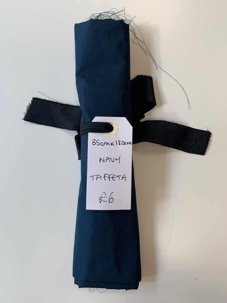Navy Taffeta Remnant