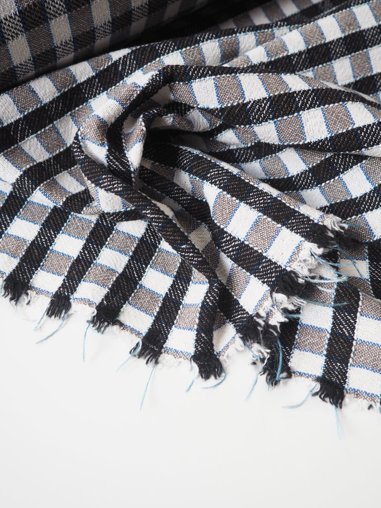 Black Multi Cotton/Linen Check