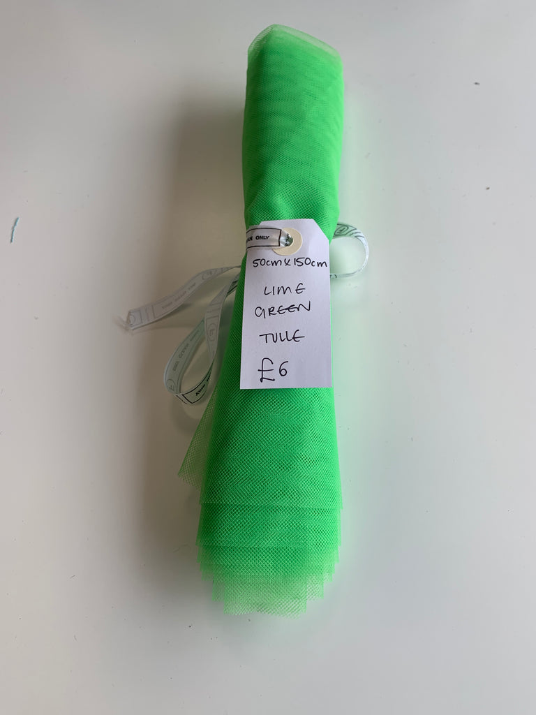 Lime Green Tulle Remnant