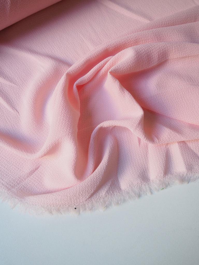 Light Pink Stretch Crinkle Crepe