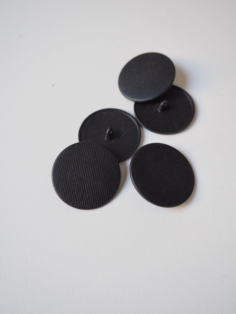 Black Textured Shank Buttons 28mm/44L