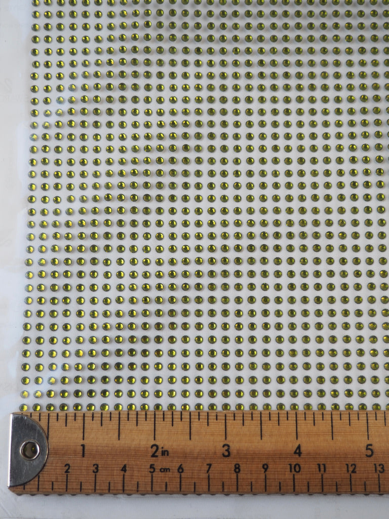 Swarovski Peridot Xilion Rose Crystal Hotfix Sheet 4mm