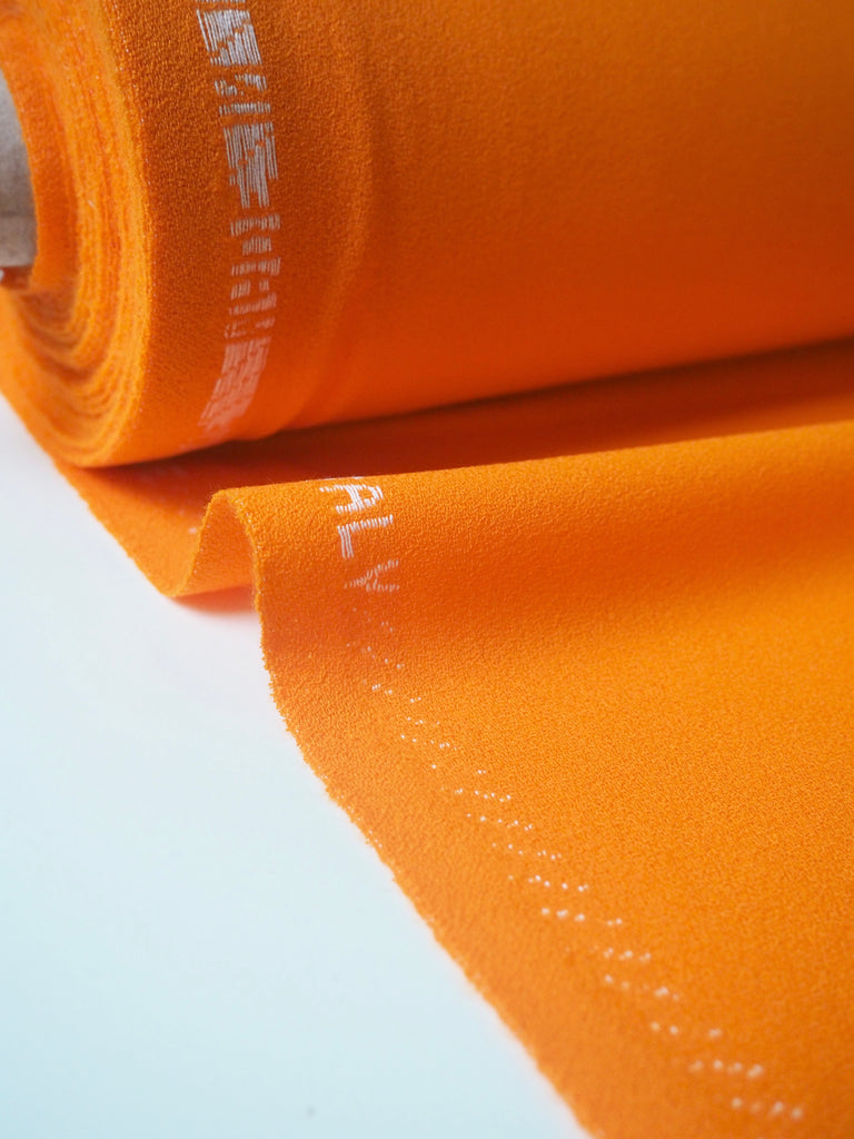 Tangerine Wool Crepe