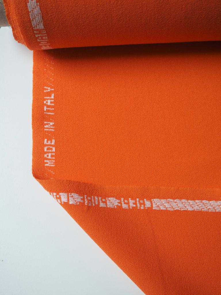 Orange Wool Crepe