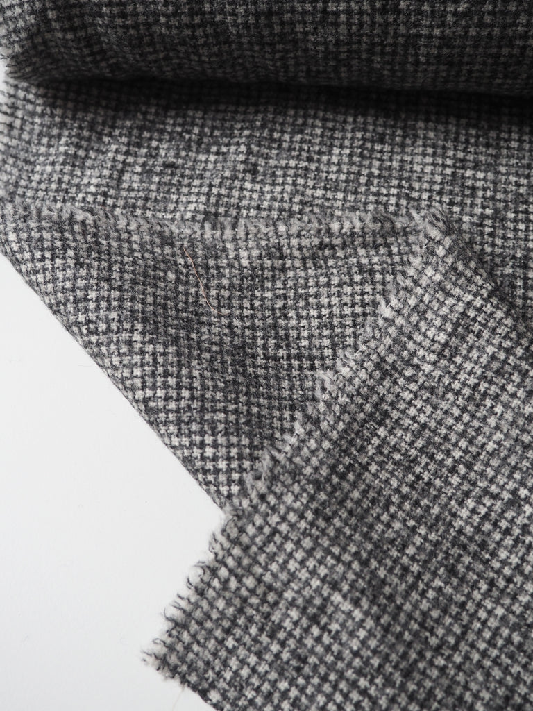 Grey Marl Check Wool Coating