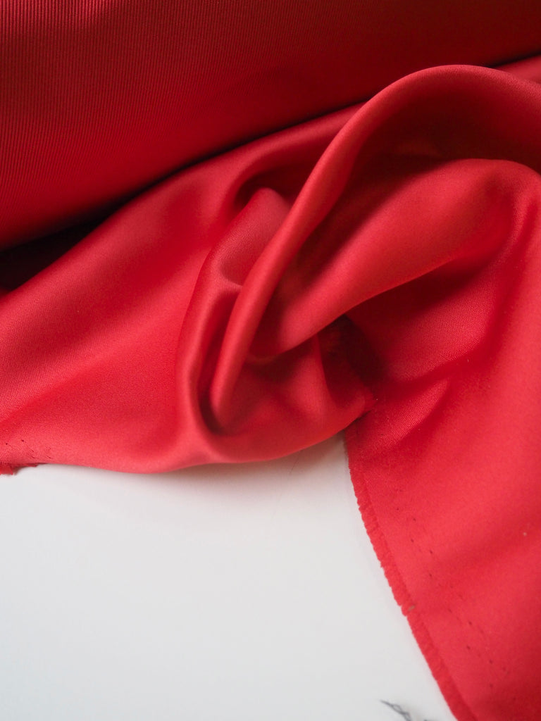 Red Twill-Backed Heavy Satin