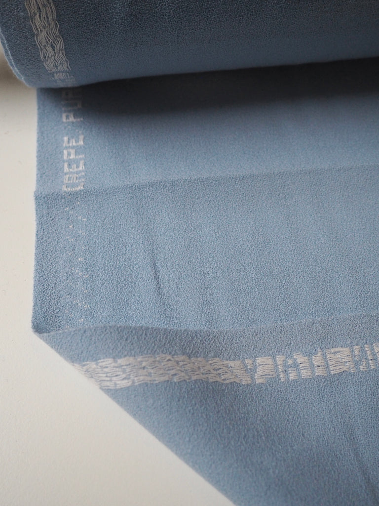 Sky Blue Wool Crepe