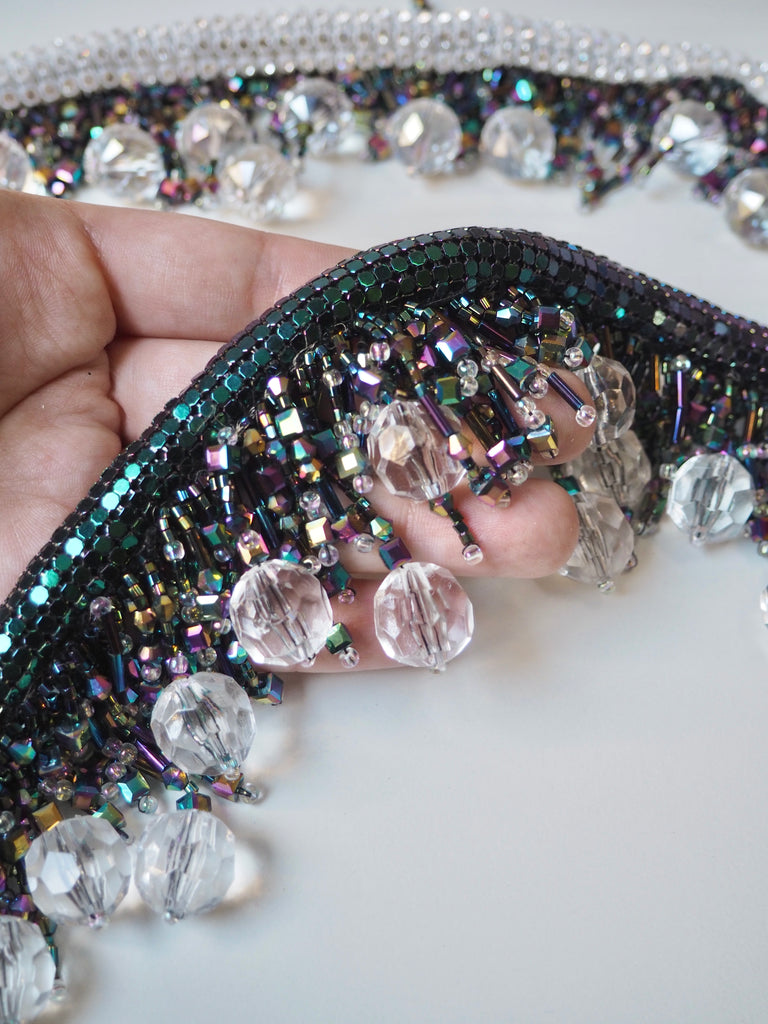 Beaded Crystal Swivel Hook Clip