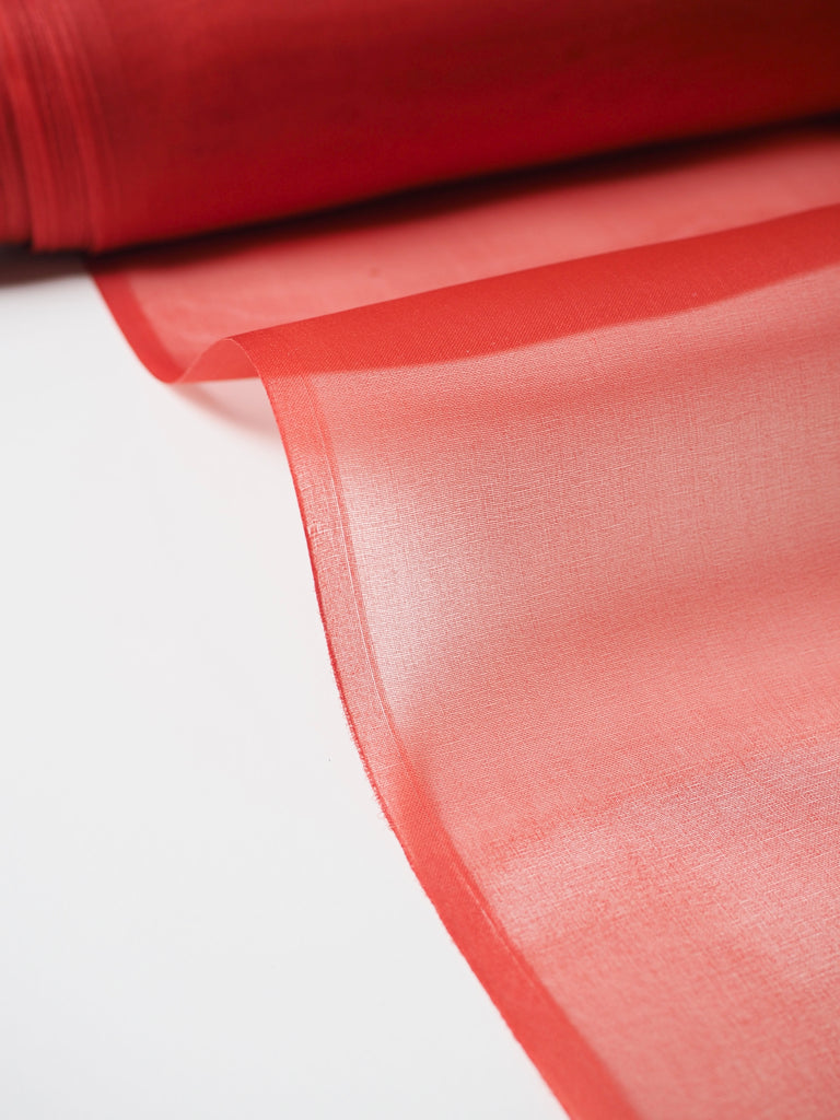 Persimmon Silk Organza