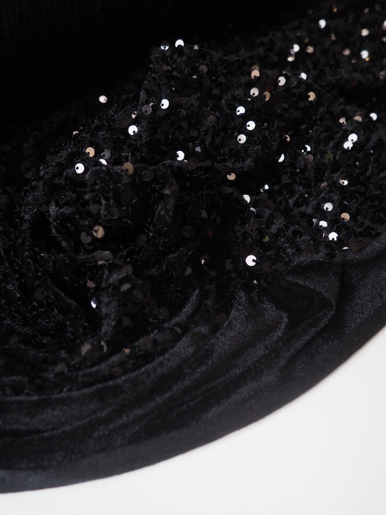 Black Sequin Velour