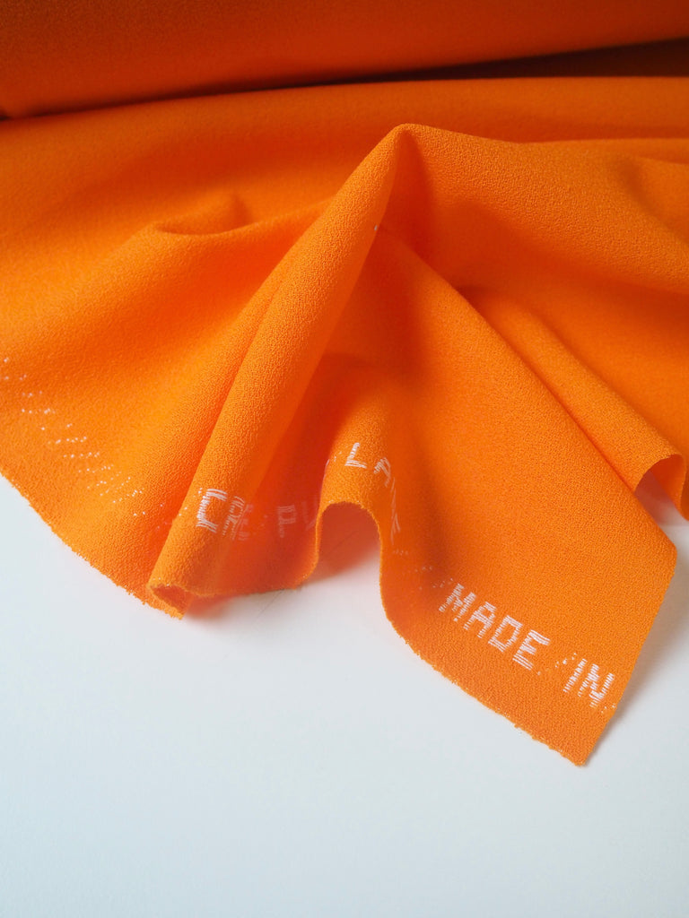 Tangerine Wool Crepe