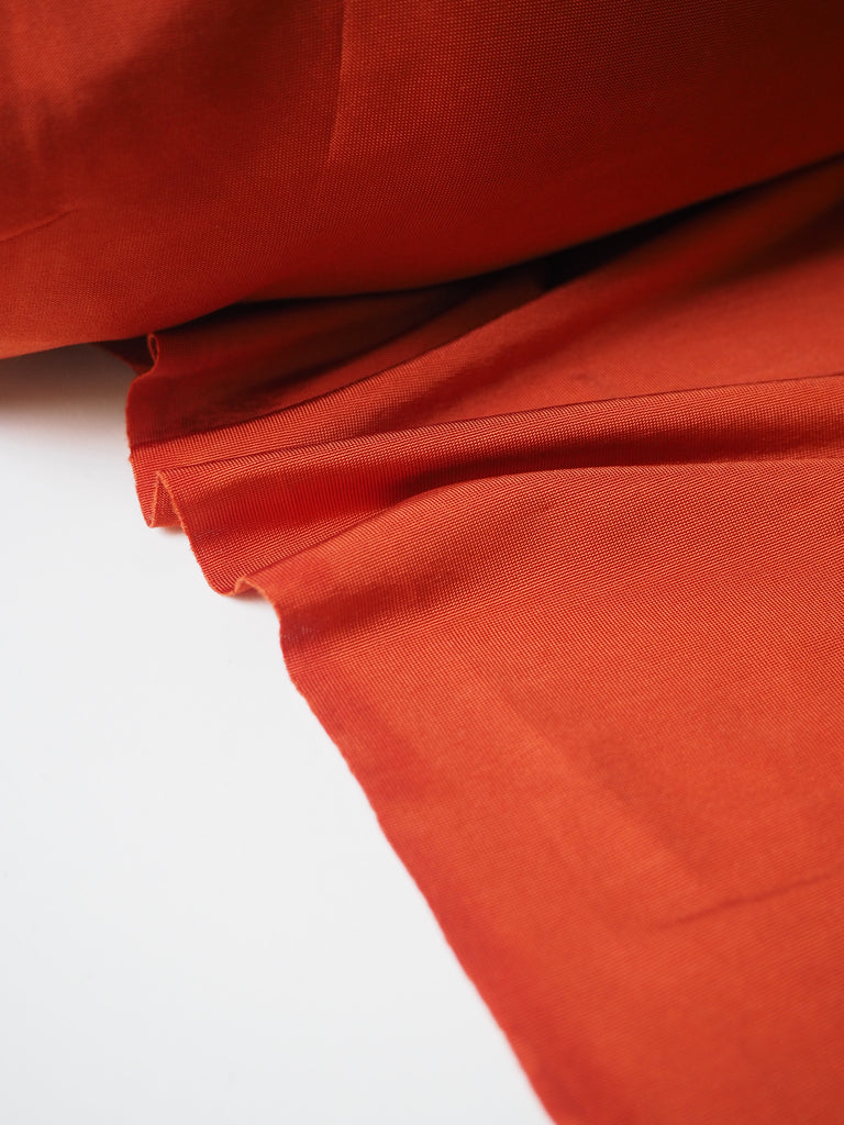 Burnt Orange Satin Viscose Jersey
