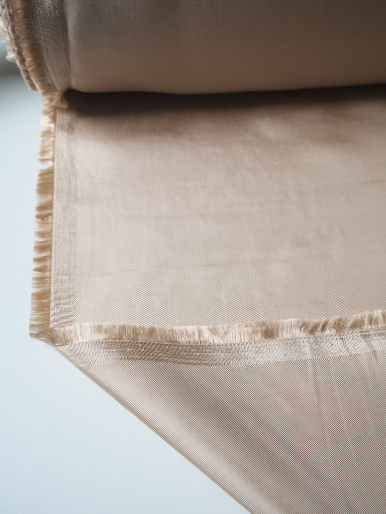 Sand Viscose Satin Twill Lining