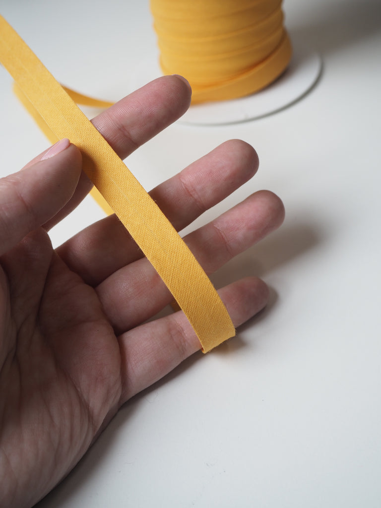 Mustard Cotton Bias Binding 12mm