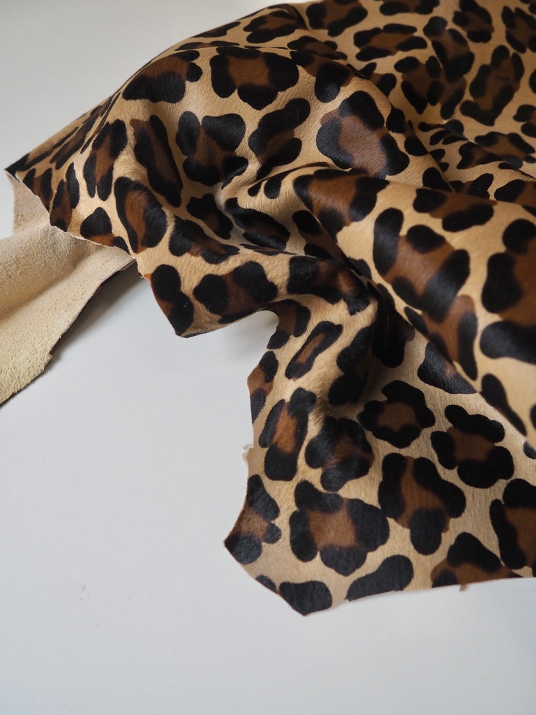 Large Leopard Print Pony Calfskin