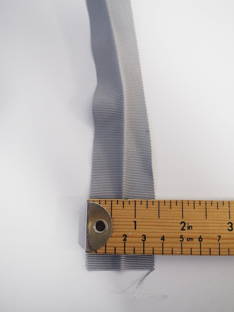 Shindo Silver Grey Grosgrain Ribbon 38mm