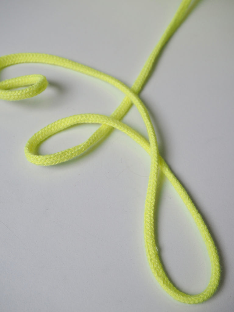 Neon Yellow Braided Cord 6mm