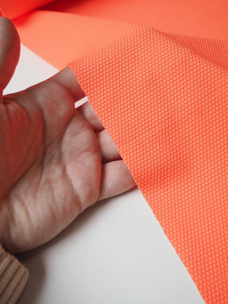 Neon Orange Textured Swim Performance Jersey