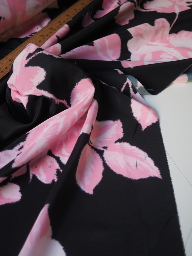 Pink Shadow Rose Crepe de Chine