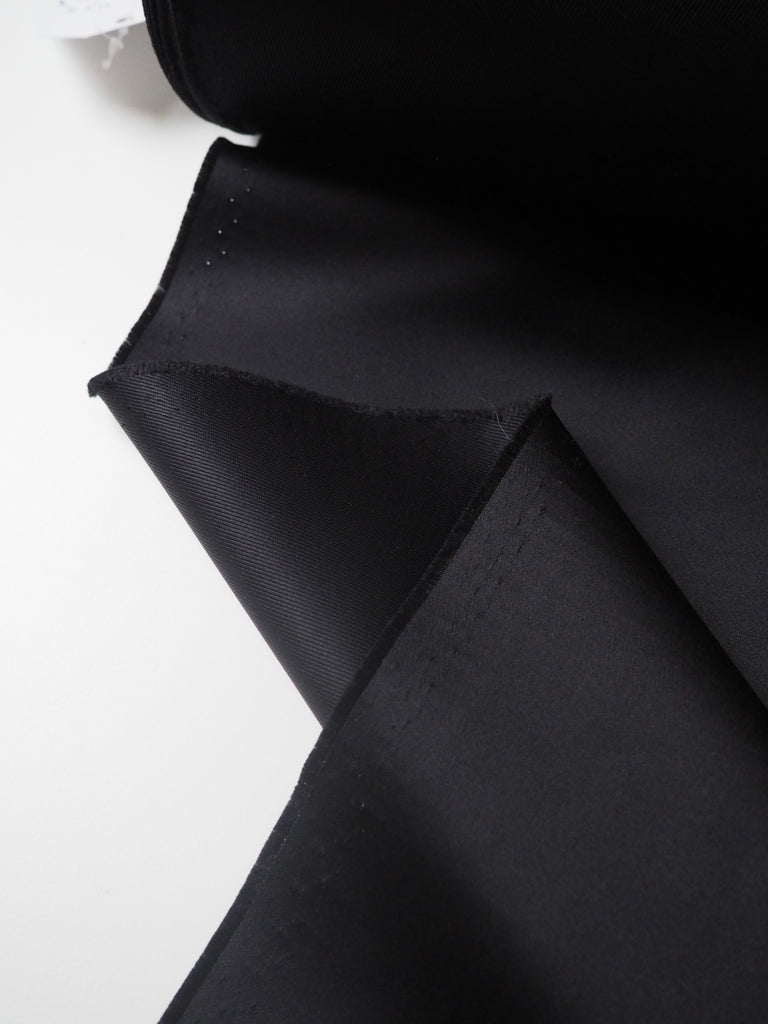 Black Twill-Backed Heavy Satin