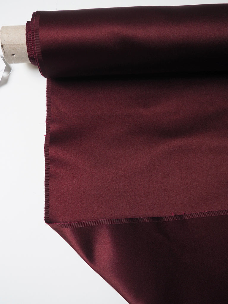 Wine Silk Double Duchess Satin