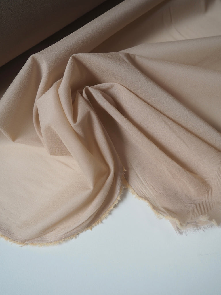 Beige Stretch Silk/Acetate Chiffon Lining