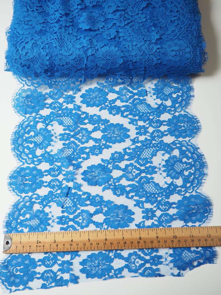 Cobalt Wave Scallop Lace Trim 30cm