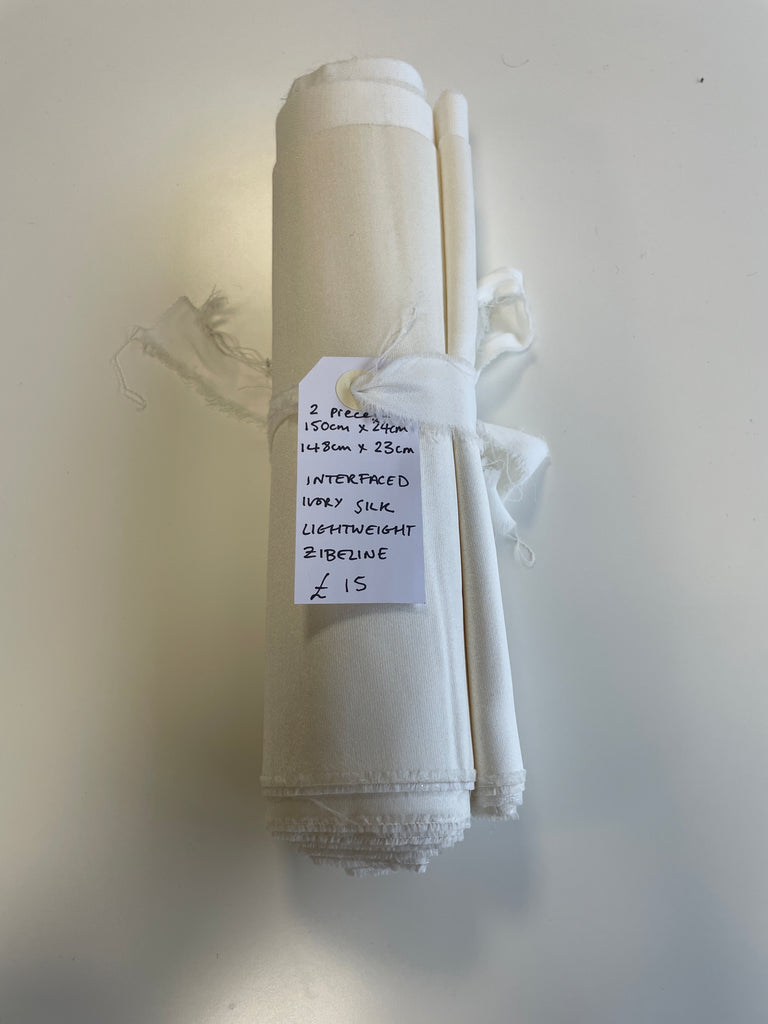 Ivory Interfaced Silk Light Zibeline Remnant
