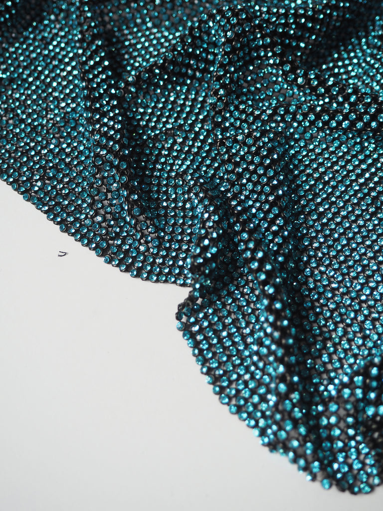 Light Blue Crystal Black Chainmail