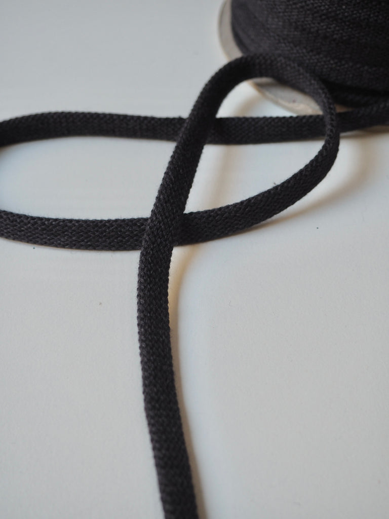 Midnight Flat Braided Cotton Cord 10mm