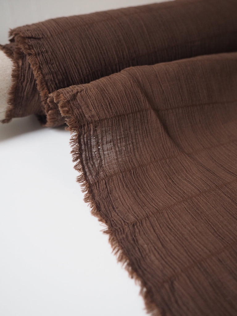 Brown Crinkle Viscose